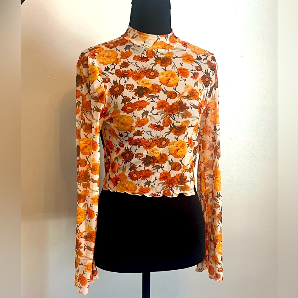Floral, Bell Sleeve Top.